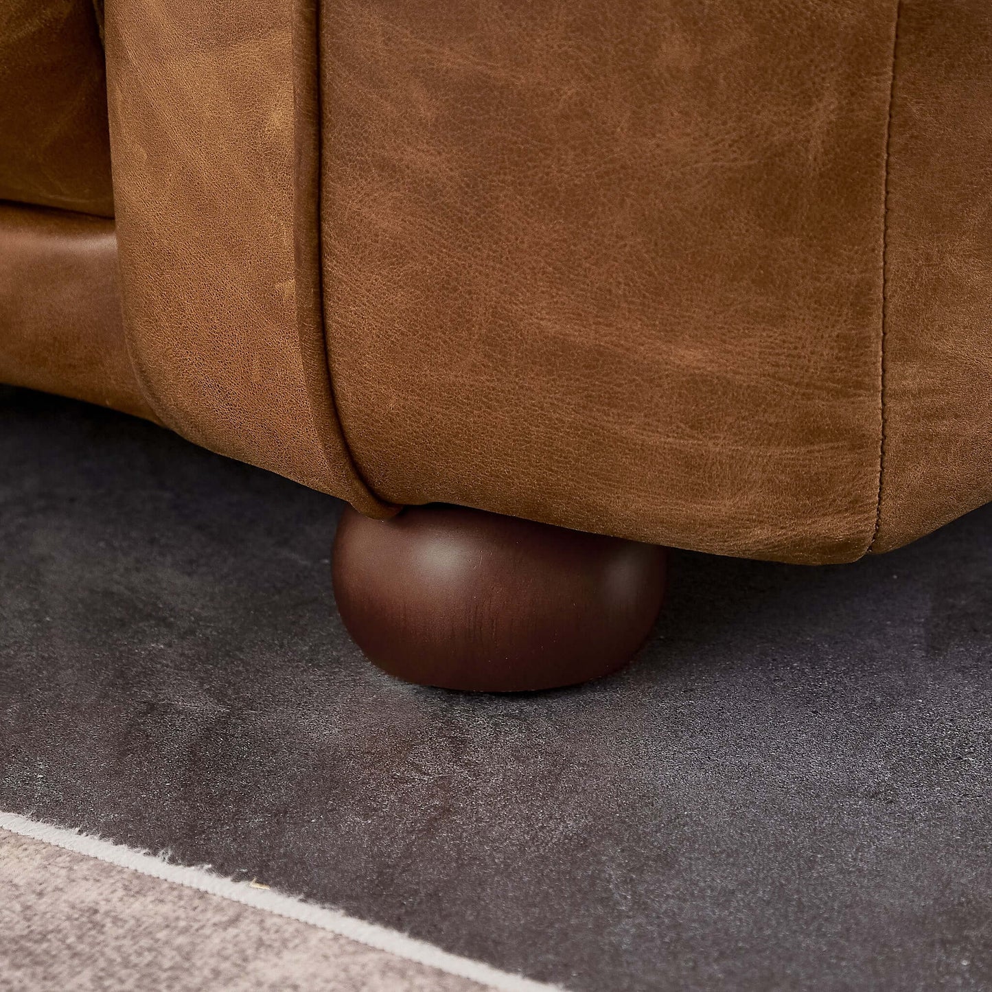Marlon Luxury Italian Leather Brown Sofa