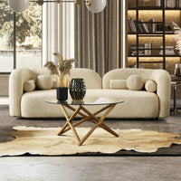 Donna Ivory Japandi Style Boucle Sofa