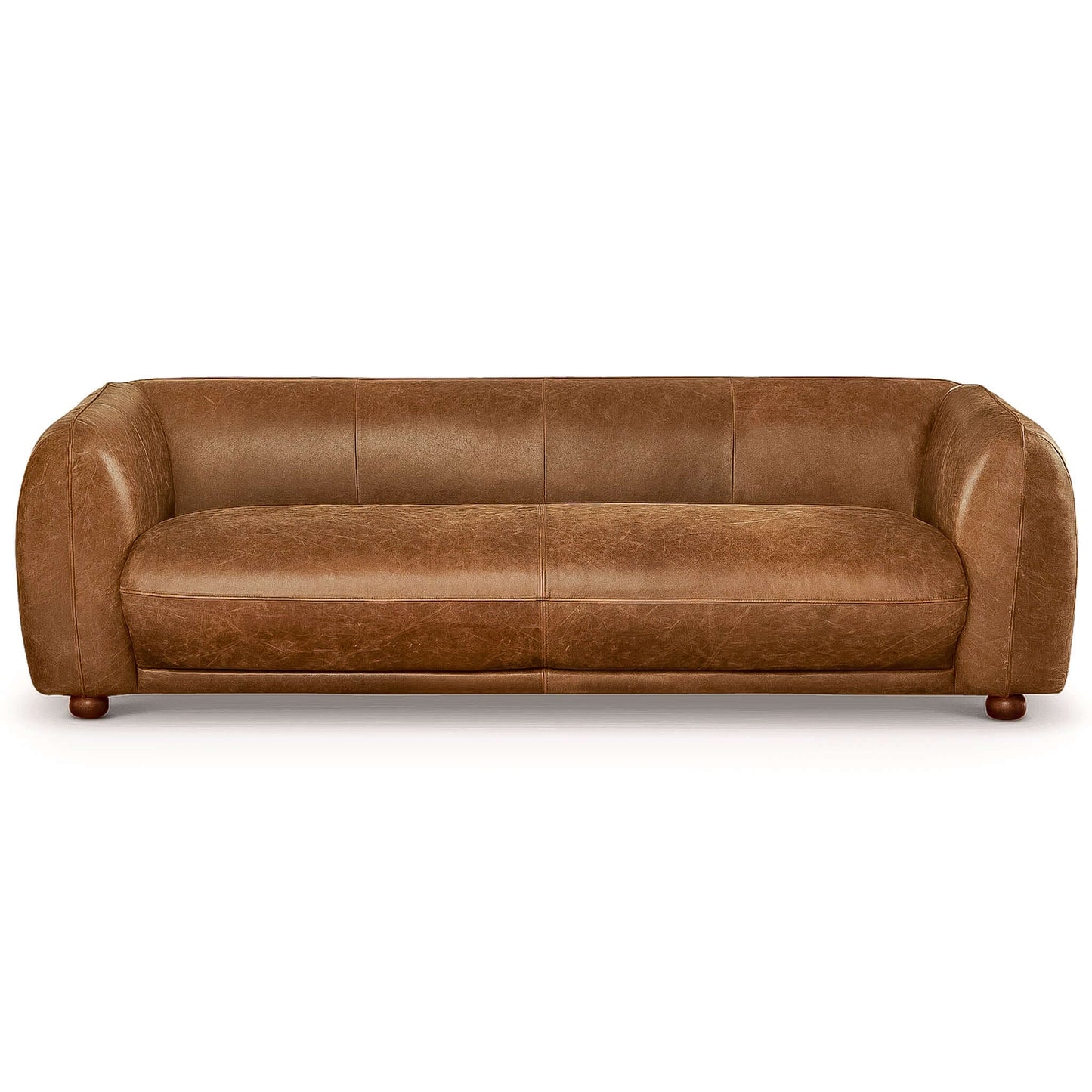 Marlon Luxury Italian Leather Brown Sofa