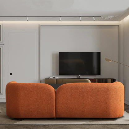 Donna Burnt Orange Japandi Style Boucle Sofa