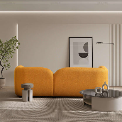 Donna Yellow Japandi Style Boucle Sofa